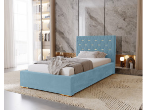 GOLDEN – gepolstertes Einzelbett für das Schlafzimmer mit Bettrahmen und Bettkasten2