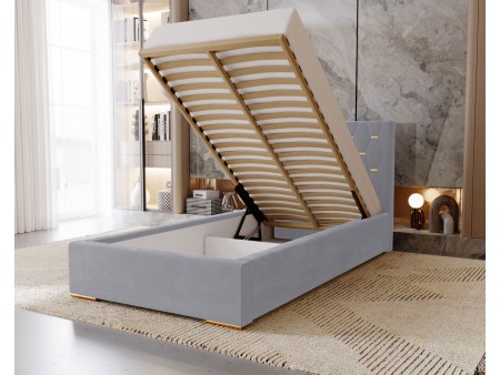 GOLDEN – gepolstertes Einzelbett für das Schlafzimmer mit Bettgestell und Bettkasten