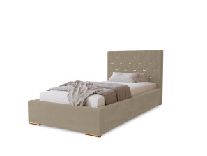 GOLDEN single upholstered bedroom bed with bed base and storage space for bedding11