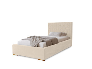 GOLDEN single upholstered bedroom bed with bed base and storage space for bedding15