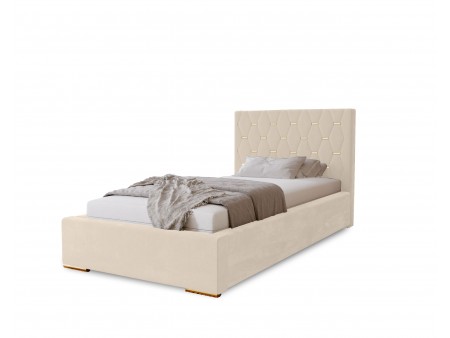 GOLDEN single upholstered bedroom bed with bed base and storage space for bedding15