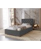 GOLDEN single upholstered bedroom bed with bed base and storage compartment for bedding