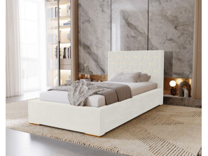 GOLDEN single upholstered bedroom bed with bed base and storage compartment for bedding16