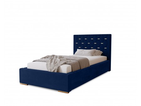 GOLDEN single upholstered bedroom bed with bed base and storage space for bedding21