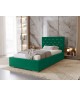 GOLDEN single upholstered bedroom bed with bed base and storage compartment for bedding