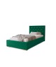 GOLDEN single upholstered bedroom bed with bed base and storage compartment for bedding