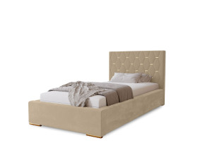 GOLDEN single upholstered bedroom bed with bed base and storage compartment for bedding13