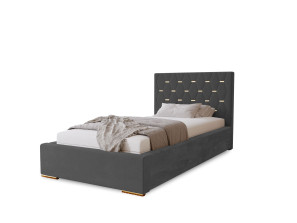 GOLDEN single upholstered bedroom bed with bed base and storage compartment for bedding1