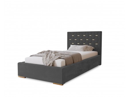 GOLDEN single upholstered bedroom bed with bed base and storage compartment for bedding1