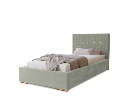 GOLDEN single upholstered bedroom bed with bed base and storage compartment for bedding19