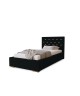 GOLDEN single upholstered bedroom bed with bed base and storage compartment for bedding