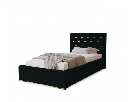 GOLDEN – gepolstertes Einzelbett für das Schlafzimmer mit Bettgestell und Bettkasten
