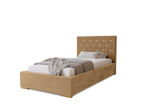 GOLDEN single upholstered bedroom bed with bed base and storage space for bedding5