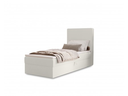 Einzelbett „NATURE“ im Kontinentalstil mit integrierter Matratze und Stauraum 4