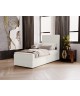 NATURE single continental bed with built-in mattress and storage compartment