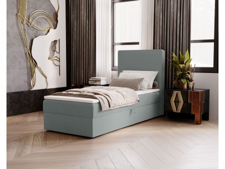 NATURE single upholstered bedroom bed with built-in mattress and storage compartment 6