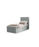 NATURE single upholstered bedroom bed with built-in mattress and storage compartment 10