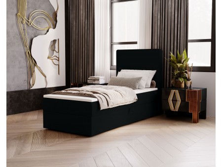 NATURE single upholstered bedroom bed with built-in mattress and storage compartment 11