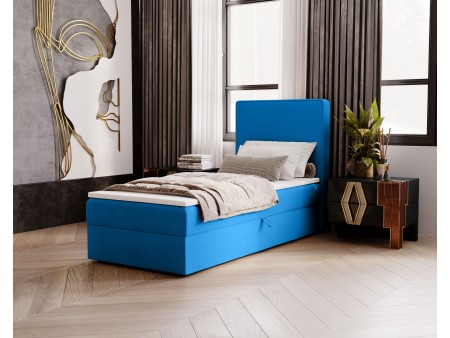 NATURE-Einzelbett für das Schlafzimmer mit Polsterbezug, integrierter Matratze und Stauraum 13