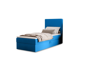 NATURE single upholstered bedroom bed with built-in mattress and storage compartment 14
