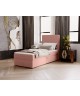 NATURE single upholstered bedroom bed with built-in mattress and storage compartment 17