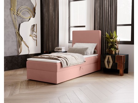 NATURE single upholstered bedroom bed with built-in mattress and storage compartment 17