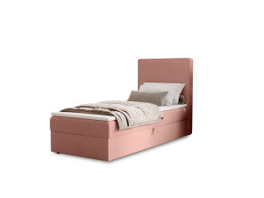 NATURE-Einzelbett für das Schlafzimmer mit Polsterung, integrierter Matratze und Stauraum 18