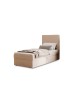 NATURE-Einzelbett für das Schlafzimmer mit Polsterbezug, integrierter Matratze und Stauraum23