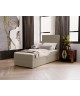 NATURE single continental bed with built-in mattress and storage compartment