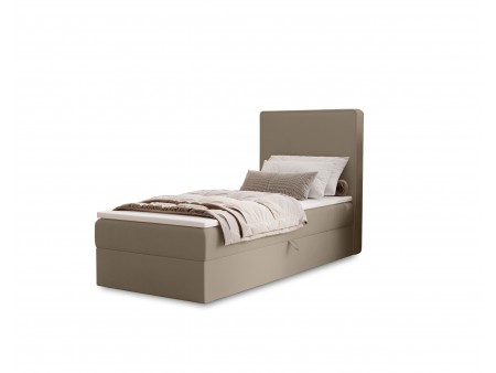 Einzelbett „NATURE“ im Kontinentalstil mit integrierter Matratze und Stauraum