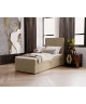 NATURE single continental bed with built-in mattress and storage compartment