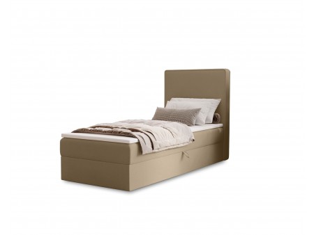 NATURE single continental bed with built-in mattress and storage compartment