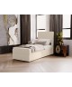 NATURE single continental bed with built-in mattress and storage compartment