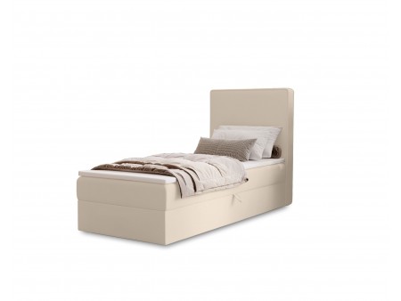 NATURE single continental bed with built-in mattress and storage compartment