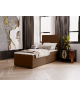 NATURE single continental bed with built-in mattress and storage compartment