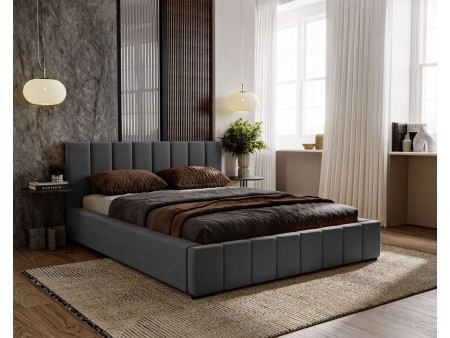 Polsterbett NERO 160x200, Bettrahmen + Stauraum – Magic Velvet 2271 – VERSAND INNERHALB VON 5 ARBEITSTAGEN