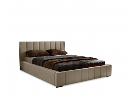 Polsterbett NERO 160x200, Bettgestell + Stauraum – VELLUTO MIKA3 – VERSAND INNERHALB VON 5 ARBEITSTAGEN