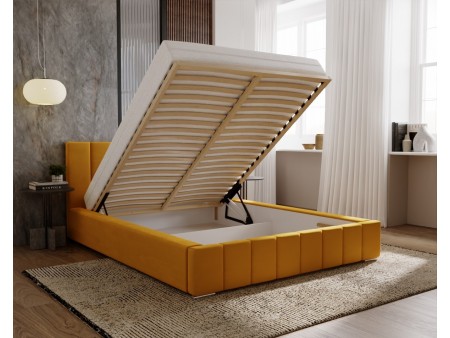 WYSYŁKA DO 5 DNI ROBOCZYCH - Łóżko tapicerowane NERO 180x200 stelaż + pojemnik - Magic Velvet 2215
