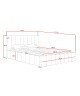 Polsterbett MENOS 120x200, Bettgestell + Stauraum – Magic Velvet 2243 – VERSAND INNERHALB VON 5 ARBEITSTAGEN