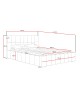 Polsterbett NERO 160x200, Bettrahmen + Stauraum – Magic Velvet 2217 – VERSAND INNERHALB VON 5 ARBEITSTAGEN