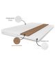 TOP5 KOKOS 120x200x5 mattress topper, bed topper, H3/H4, medium-firm, firm, reversible, hypoallergenic
