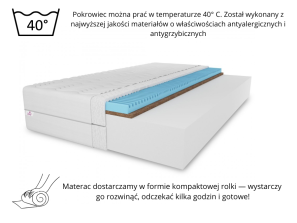 120x200 TWIST H3/H4 mattress, T25 foam, soft, hypoallergenic, reversible, coconut fibre, massage foam, height 20cm 3