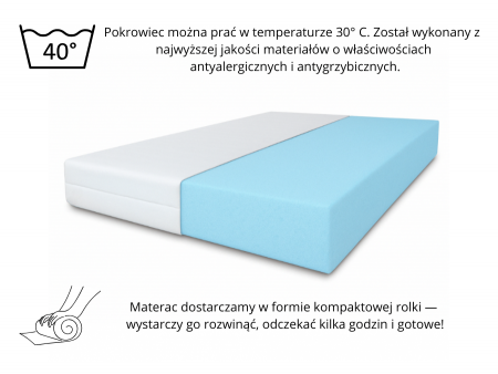 Schaumstoffmatratze SELEKT H3 200x200x8 – T25-Schaumstoff, mittelhart, antiallergisch