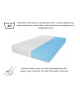OLIVIA foam mattress 100x200x10 – T25 foam, massage, reversible, H3 medium-firm, 7 zones, breathable