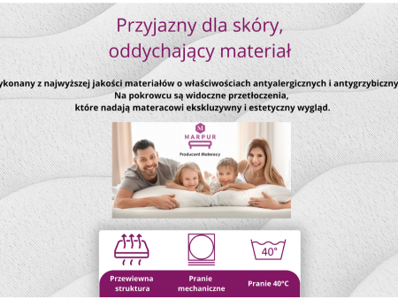 MARPUR H2/H3 foam mattress, T25 foam, reversible, hypoallergenic, height 15cm