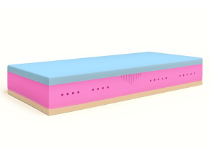 SENARI H3 foam mattress, T25 foam, VISCO, latex, reversible, hypoallergenic, height 21cm