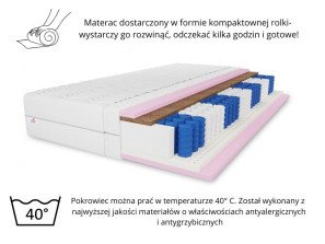 COMFORT H3/H4 pocket spring mattress, 200x200, 7 zones, latex, coconut fibre, pocket spring, reversible, height 26cm 3