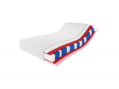 Materac kieszeniowy 90x200 CAILANO H3, visco, pocket, 7 stref, dwustronny, antyalergiczny, wys. 19cm