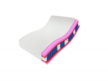 MUVIESO H3 pocket spring mattress, 120x200, pocket springs, HR foam, hypoallergenic, 7 zones, height 25cm