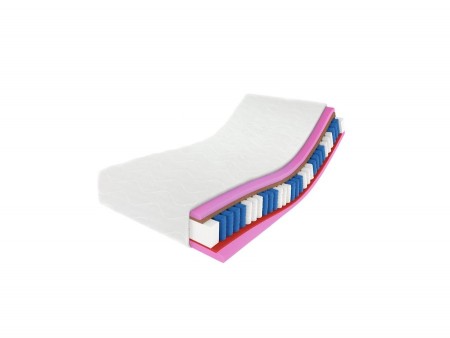 FOLYESO H3/H4 pocket spring mattress, 160x200, 7 zones, pocket springs, HR foam, coconut fibre, hypoallergenic, height 20cm